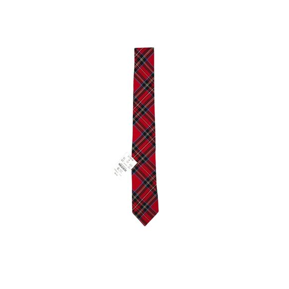 J Crew Men’s Red Tartan Tie NWT - Picture 1 of 5